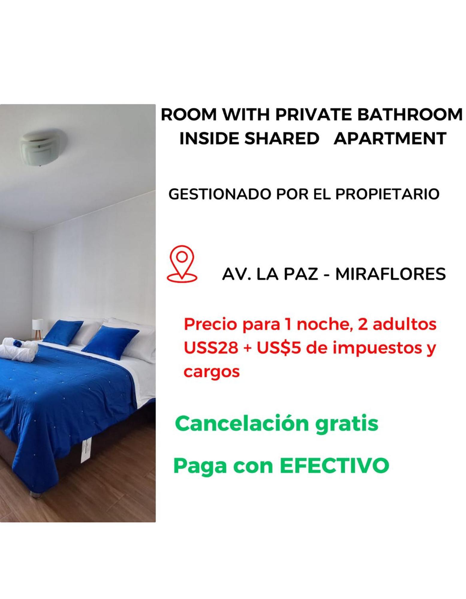 Habitacion Bano Propio La Paz 1 Λίμα Εξωτερικό φωτογραφία